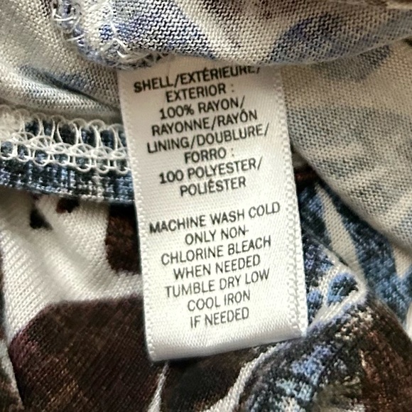 NWOT 💋 LOFT 💋 Brown & Navy Blue Floral Print Strappy Maxi Dress - XSP - Picture 9 of 9